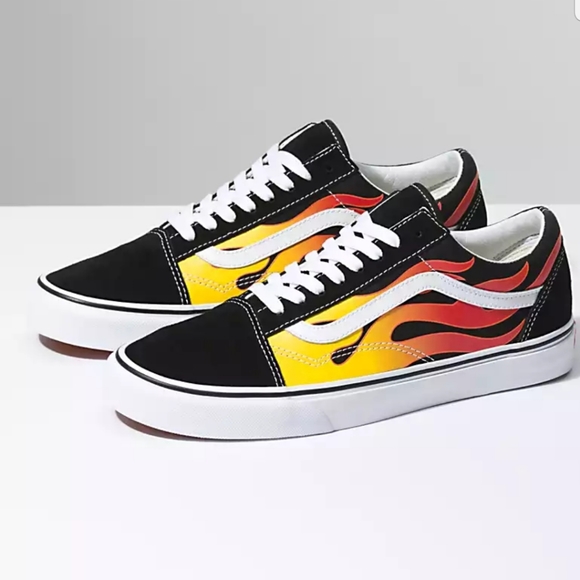 Vans Mens Flame Old Skool Black with yellow sz. 12 - Picture 16 of 16